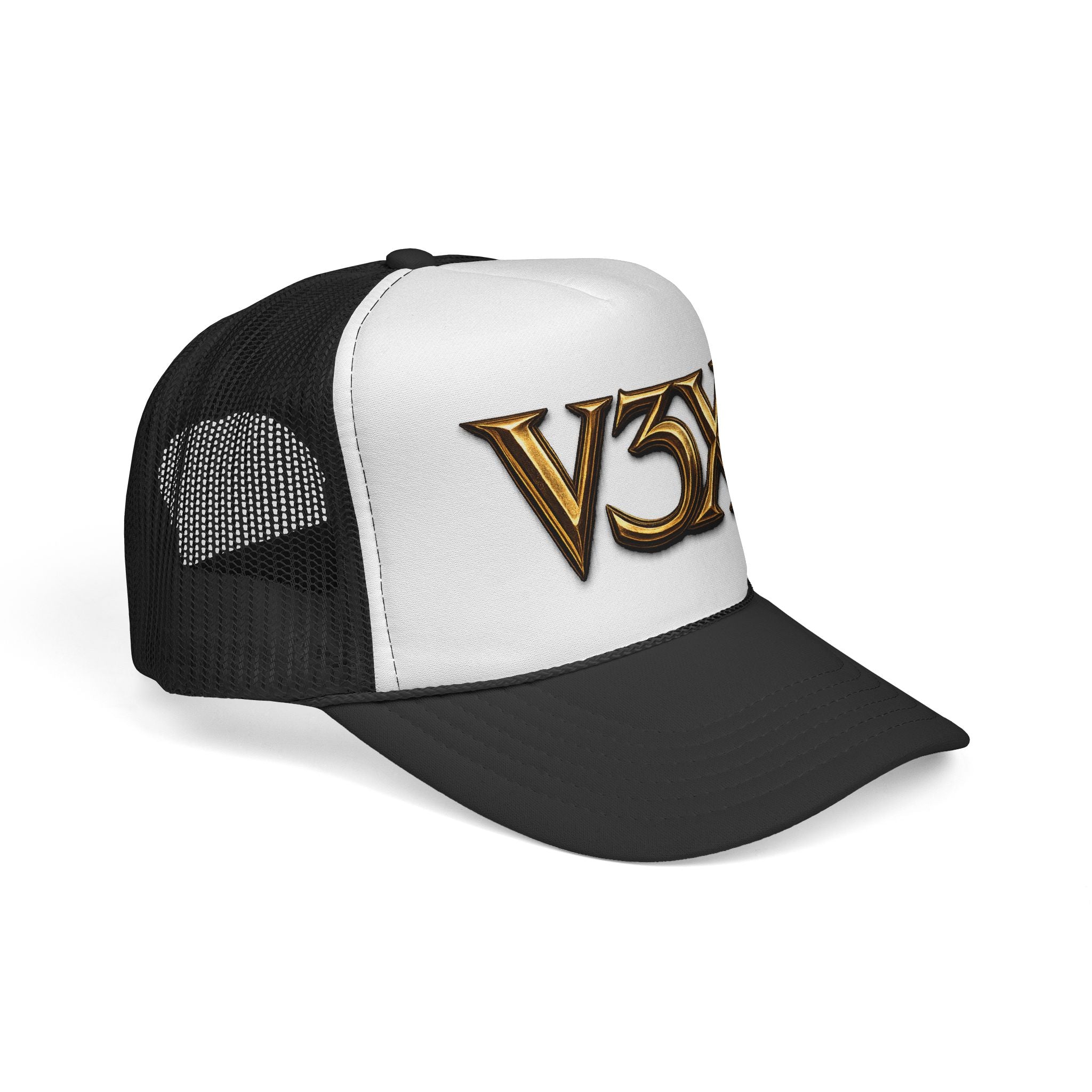 V3X Gold Embroidered Trucker Cap