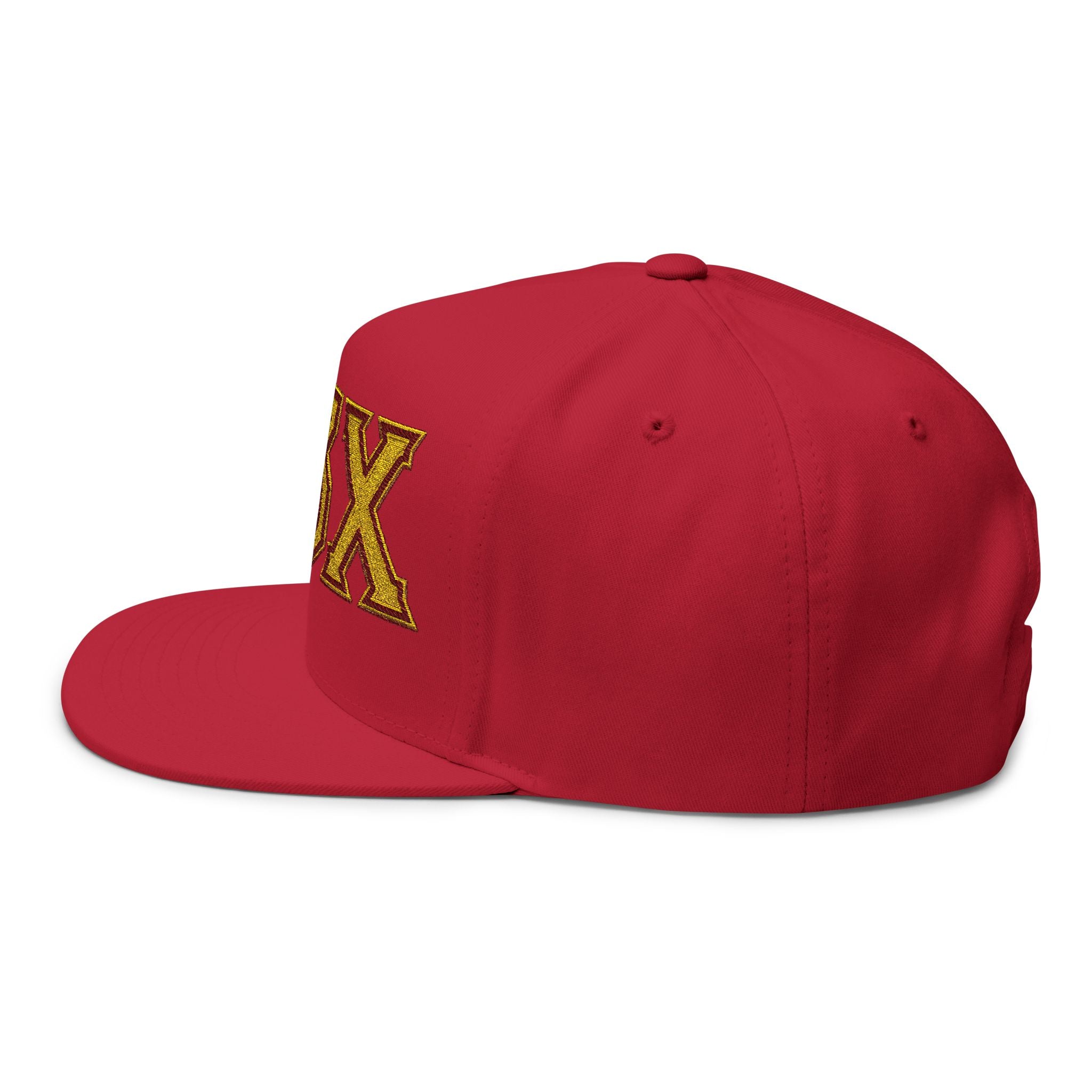 V3X Gold Embroidered Flat Bill Cap