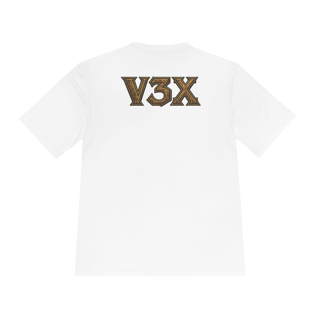 V3X Graphic Tee — Retro Logo Back with Minimal Bob Illustration