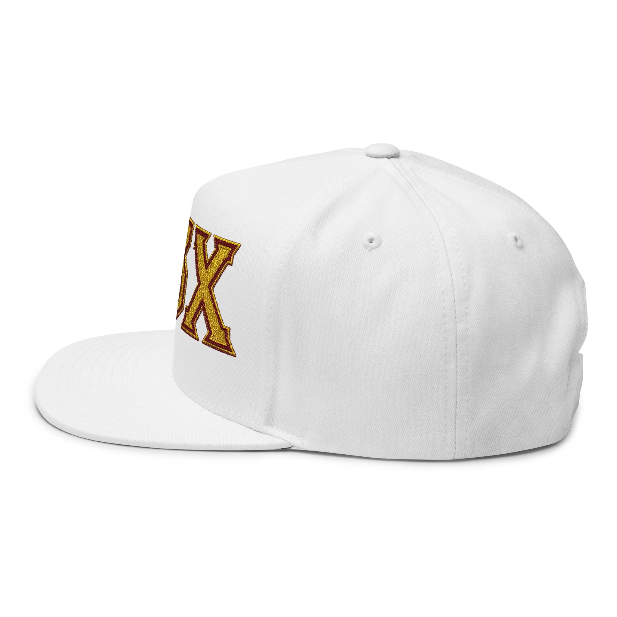V3X Gold Embroidered Flat Bill Cap