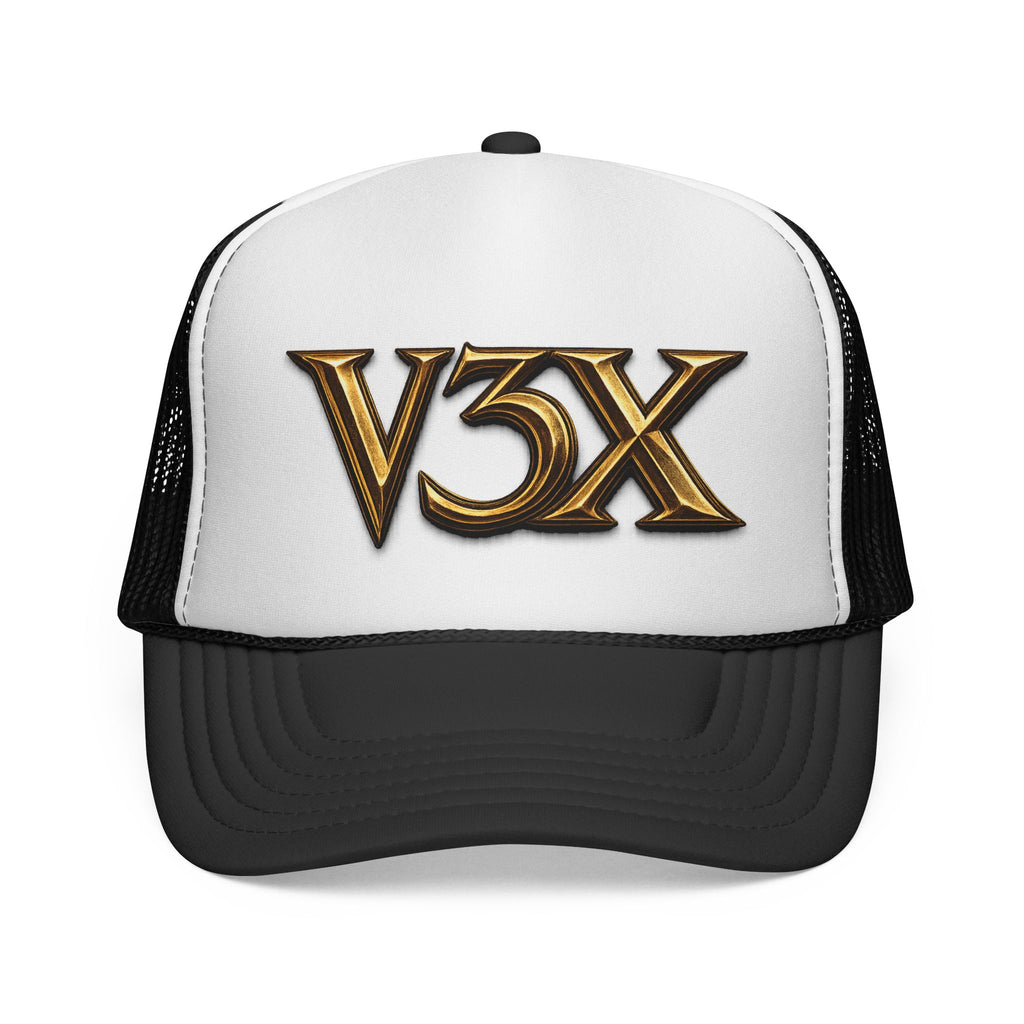 V3X Gold Embroidered Trucker Cap