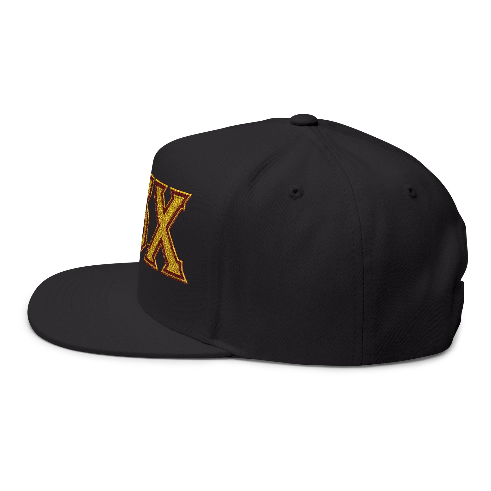V3X Gold Embroidered Flat Bill Cap